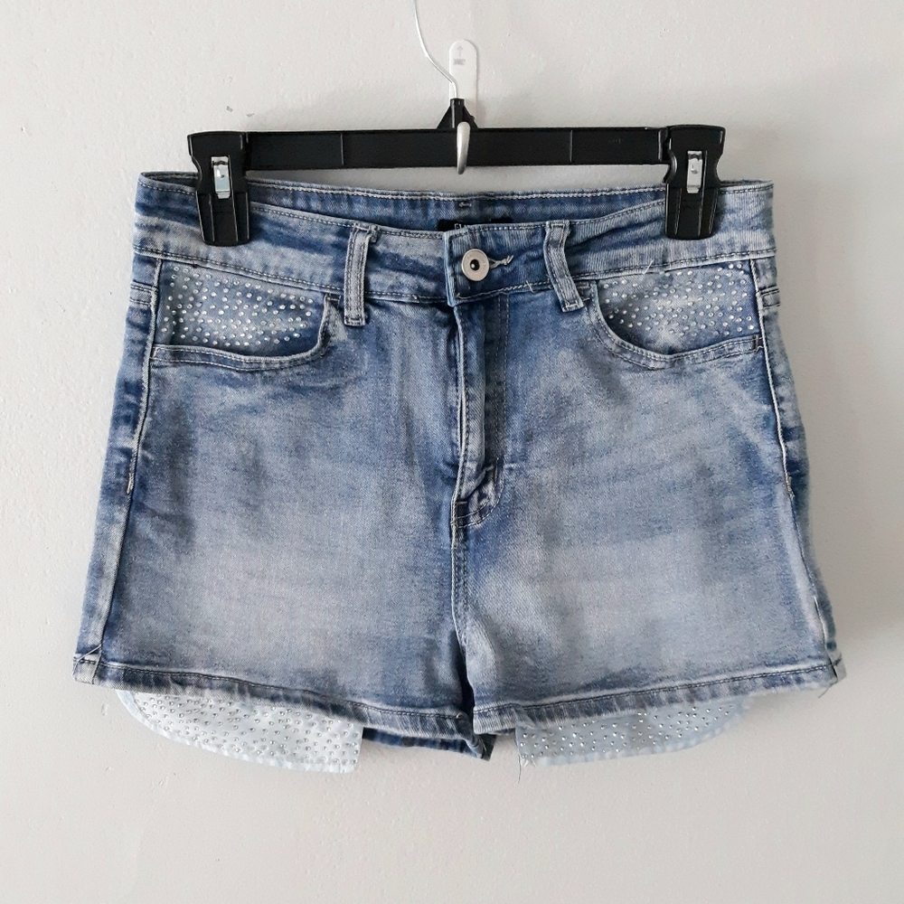 Elite Jeans Rhinestone Shorts